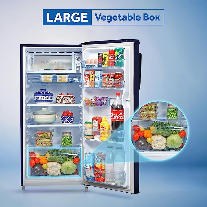 Haier 190 L 2Star Direct-Cool Single Door Refrigerator (HED-19TMF, Marine Serenity), blue Haier 190 L 2Star Direct-Cool Single Door Refrigerator (HED-19TMF, Marine Serenity), blue